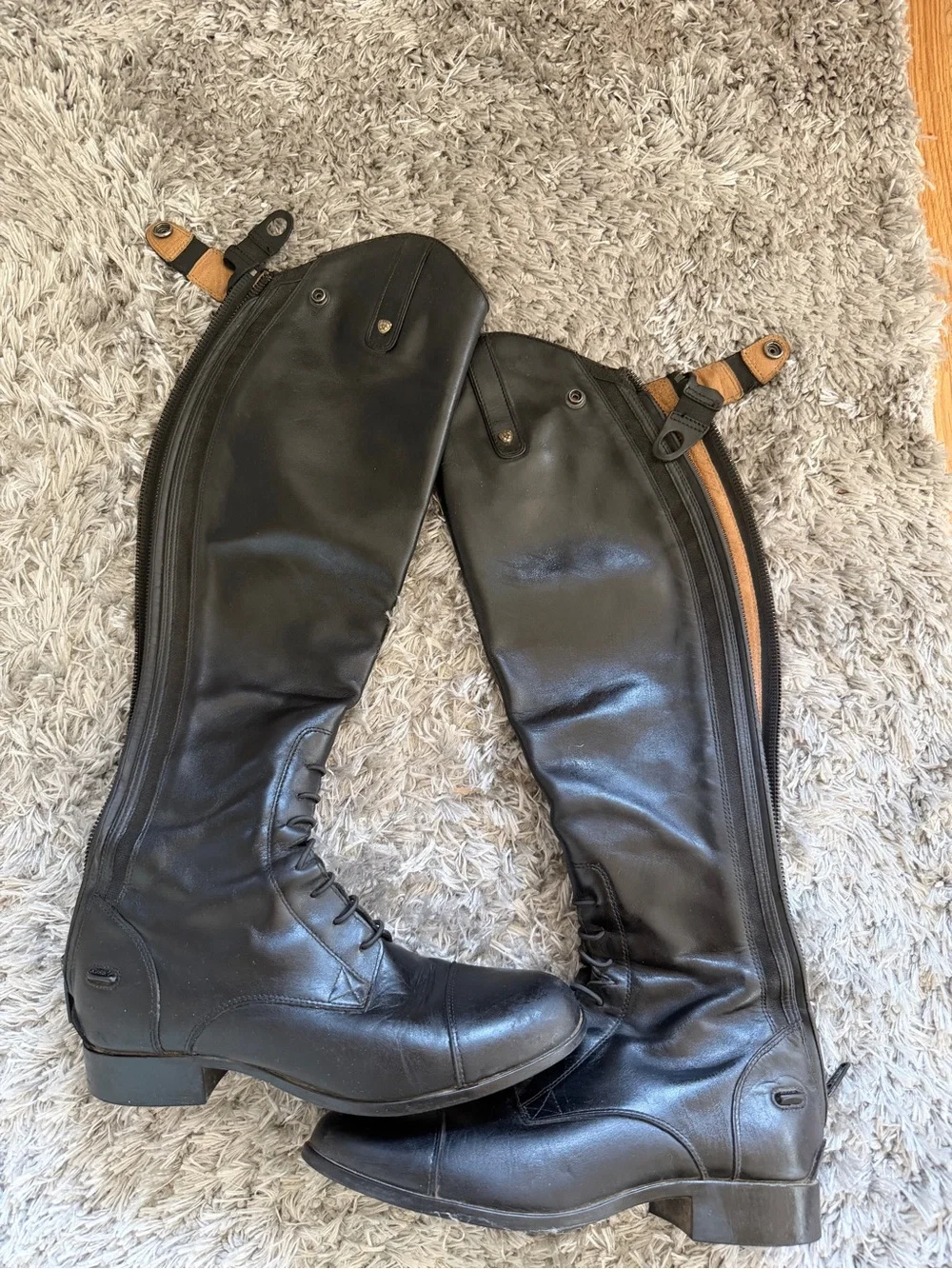 Ariat women’s heritage field boots tall 10 riding equestrian reg calf 10B lace